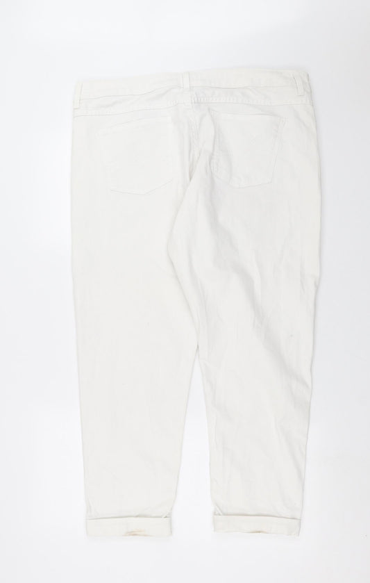 Preworn Womens White Denim Skinny Jeans Size 38 in L27 in