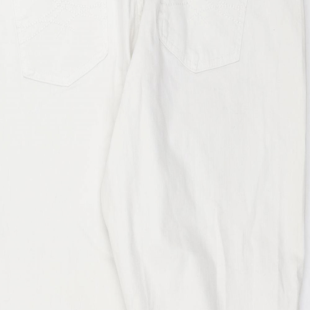 Preworn Womens White Denim Skinny Jeans Size 38 in L27 in