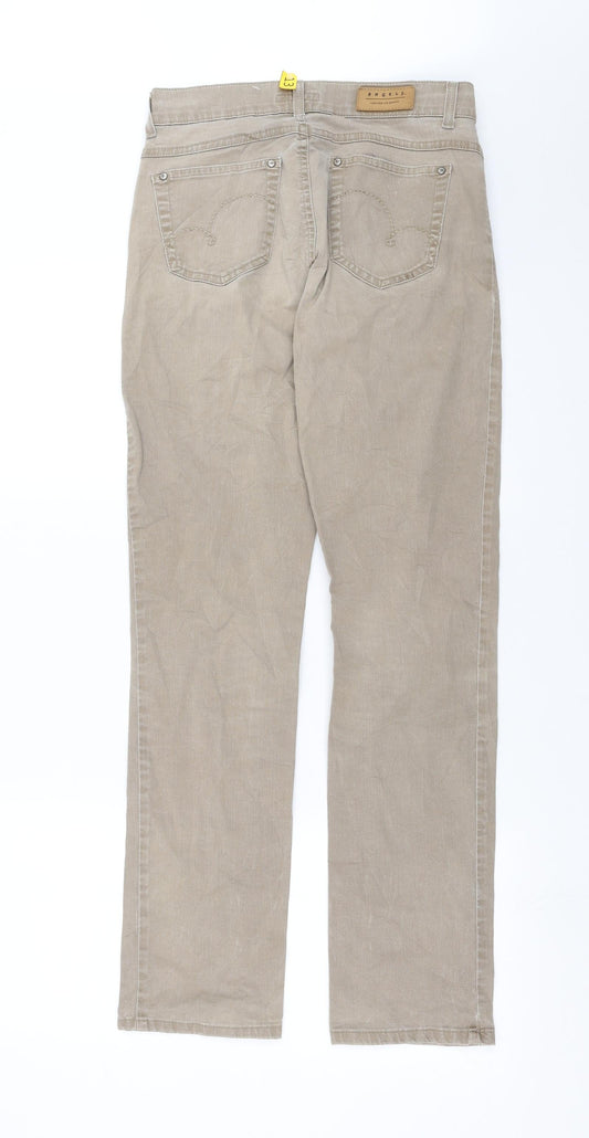 Angels Womens Beige Denim Straight Jeans Size 8 L30 in