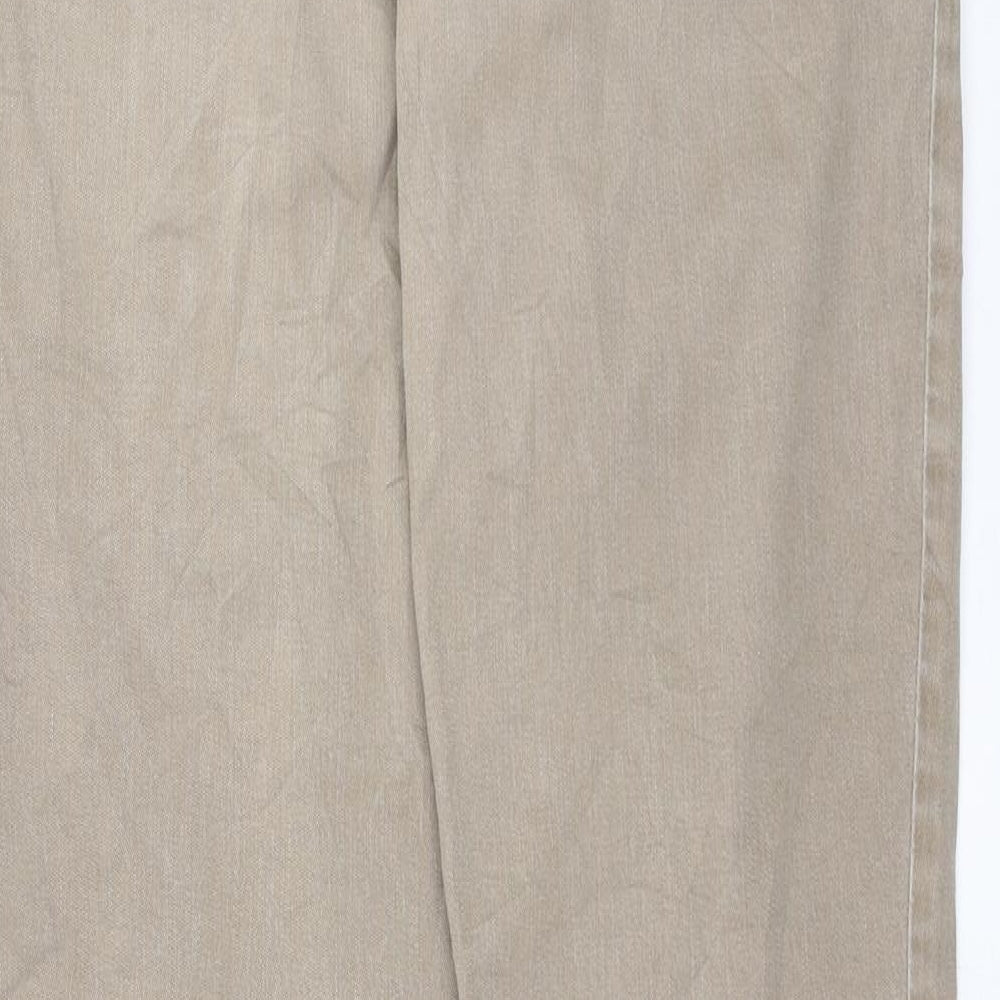 Angels Womens Beige Denim Straight Jeans Size 8 L30 in