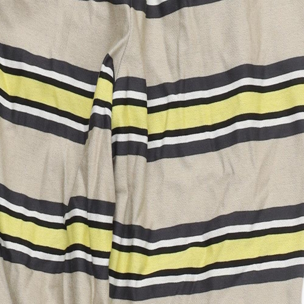 ASOS Womens Beige Striped Trousers Size 32 L24.5 in