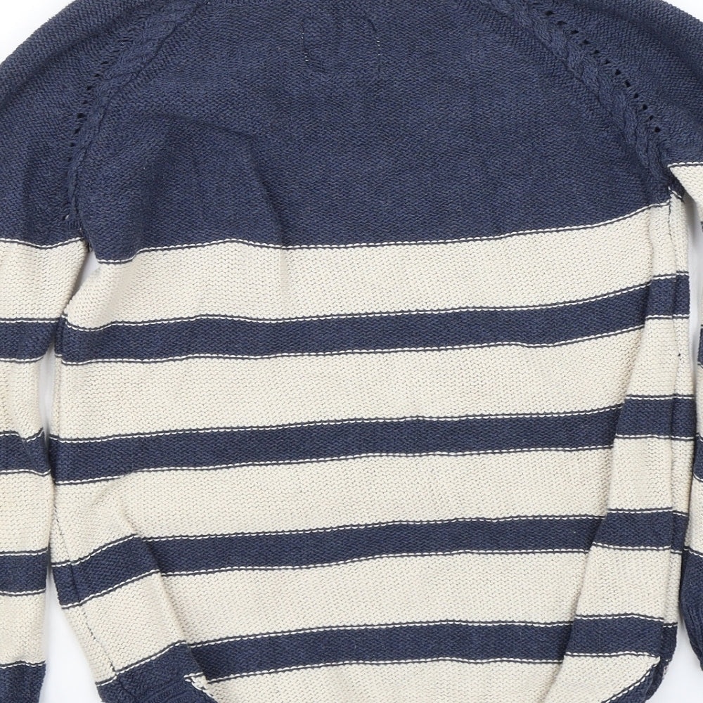 Debenhams Womens Blue Striped Pullover Jumper Size 10