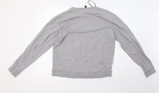 H&M Womens Grey Pullover Sweatshirt Size L - christmas