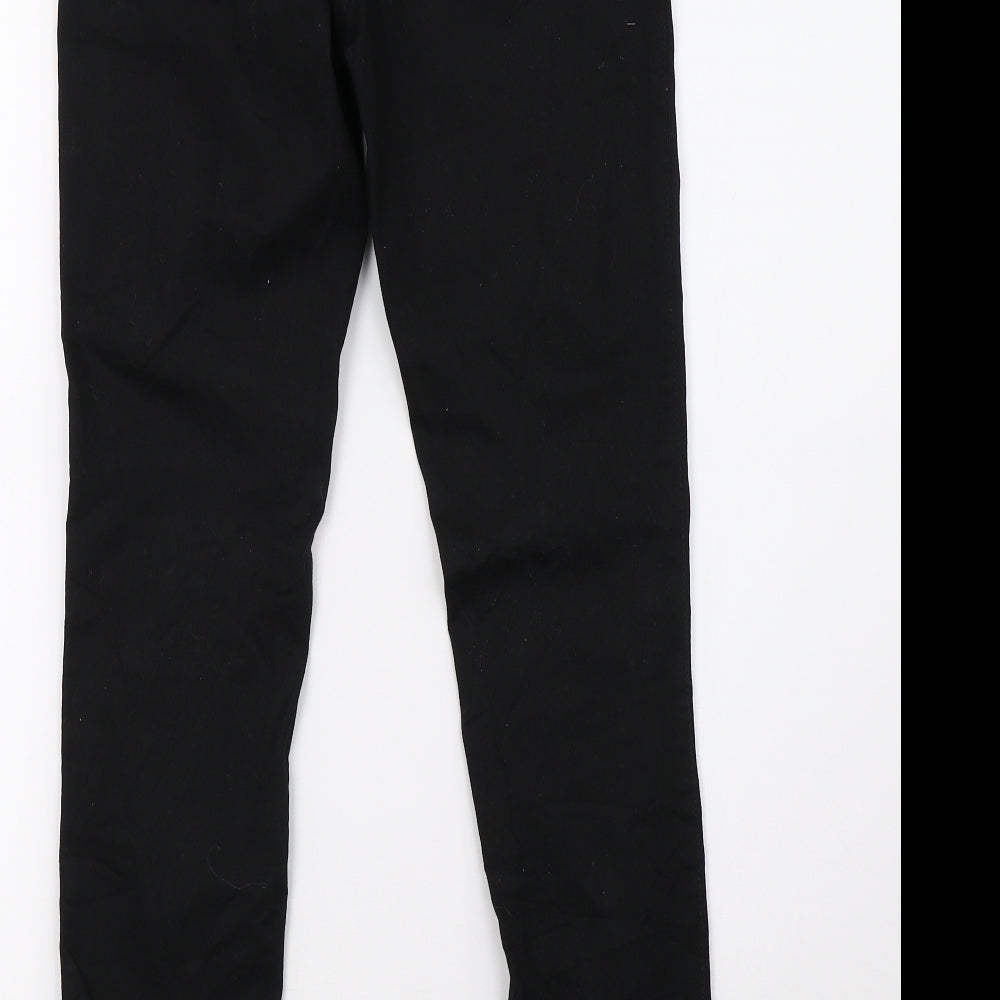 Preworn Womens Black Denim Jegging Trousers Size 8 L31 in