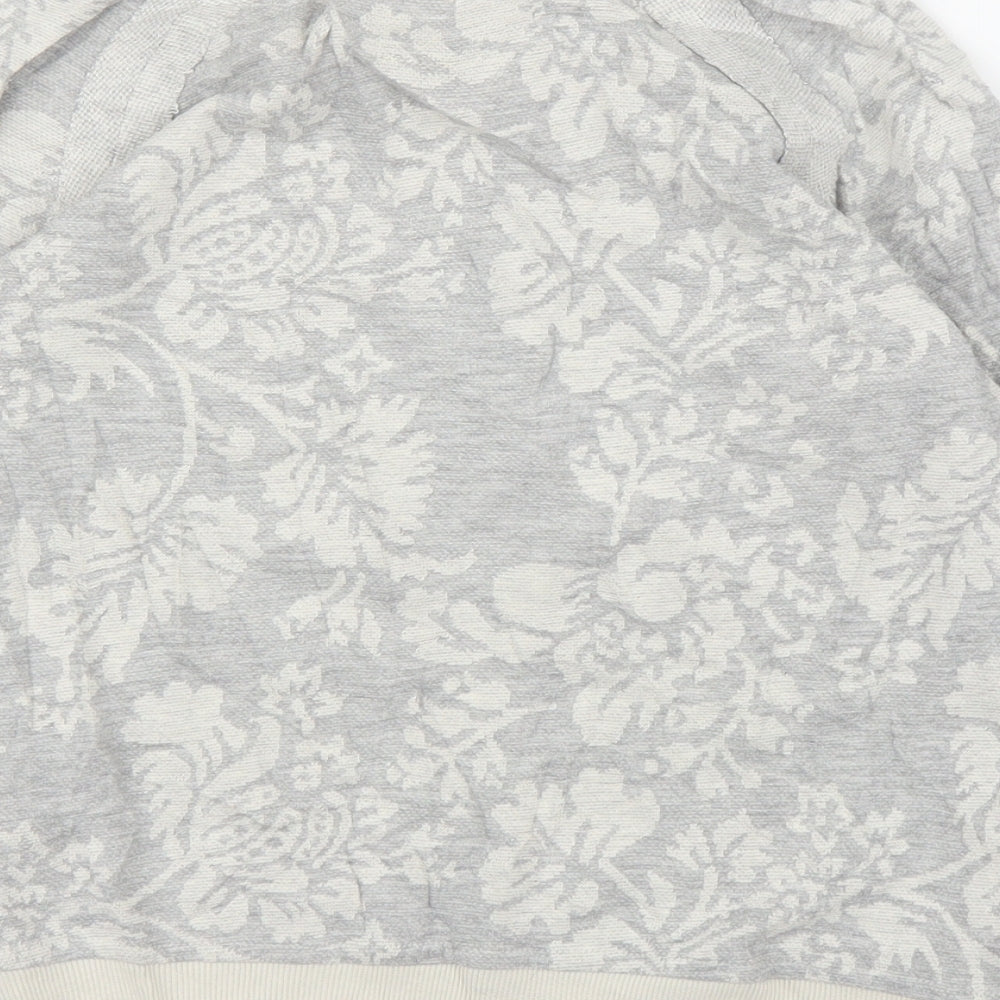 Zara Womens Grey Floral Pullover Jumper Size S