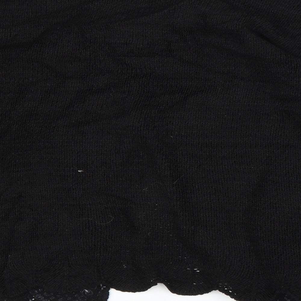 First Avenue Womens Black Floral Cardigan Jumper Size M