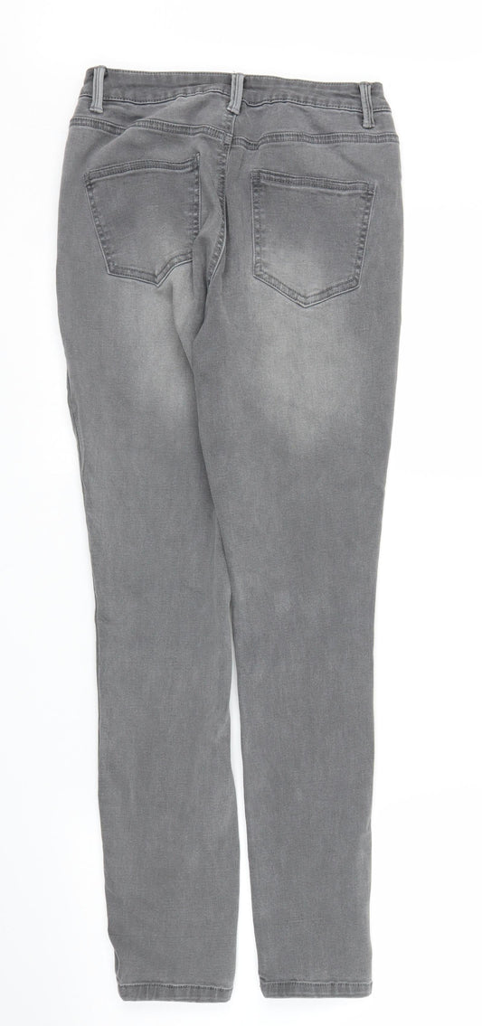 Ally Womens Grey Rayon Skinny Jeans Size 10 L28 in