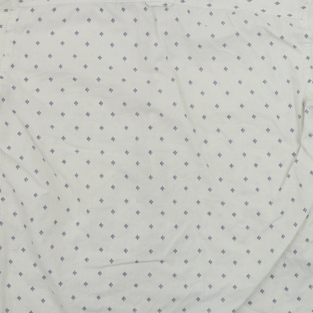 NORTH COAST Mens White Button-Up Size S