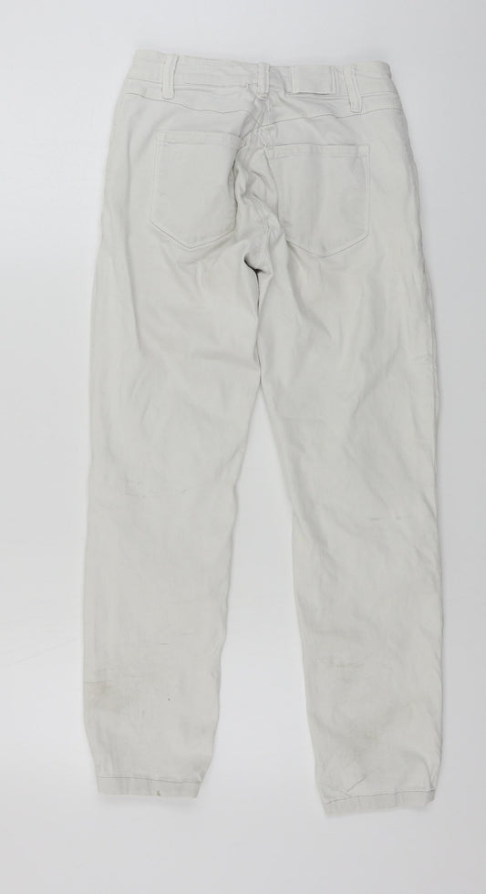 Preworn Womens White Skinny Jeans Size L L24 in