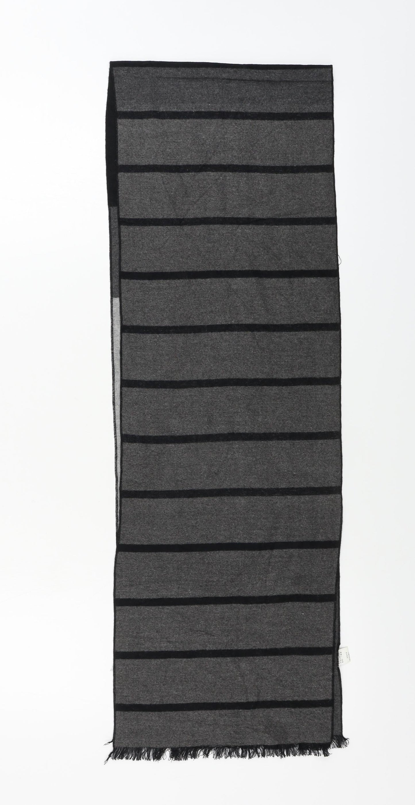 Preworn Mens Grey Striped Scarf One Size