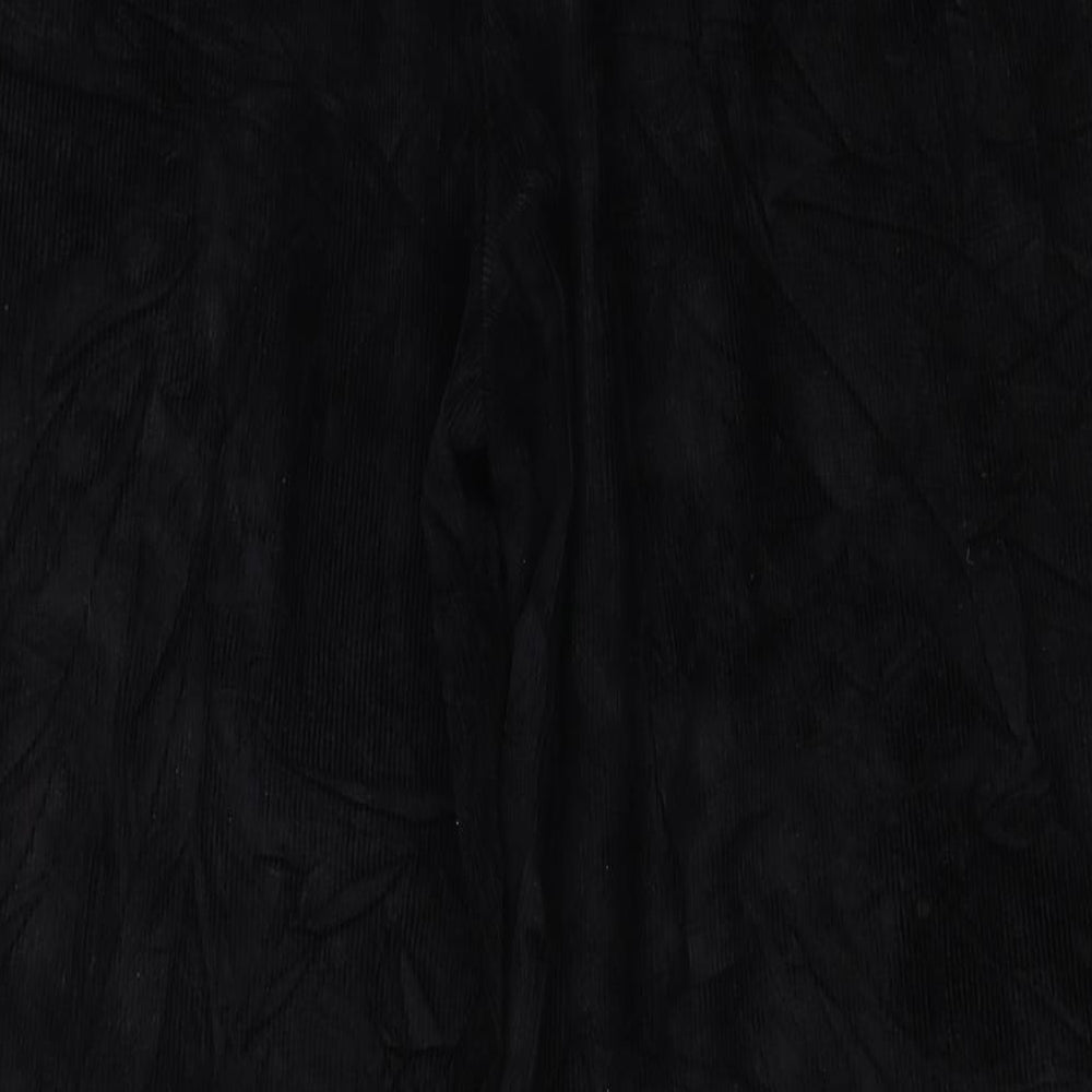 Brand and care label for Maine New England women’s black corduroy straight jeans, size UK 40, in, 27-inch leg