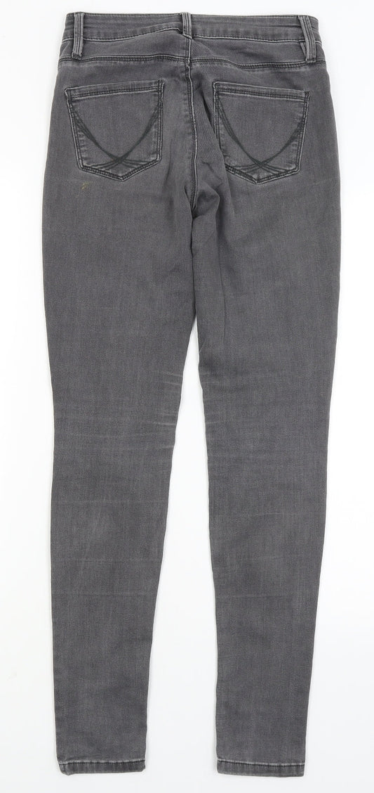 Oasis Womens Grey Skinny Jeans Size 8 L29.5 in