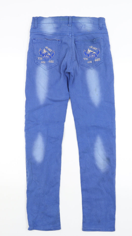 A&S Jeans Womens Blue Jegging Jeans Size 12 L29 in