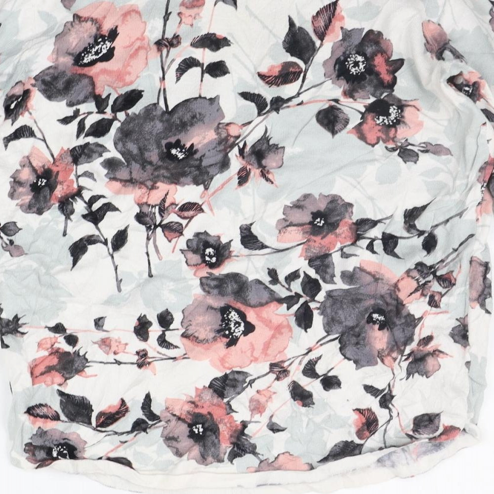 Kenar Womens White Floral Pullover Jumper Size S