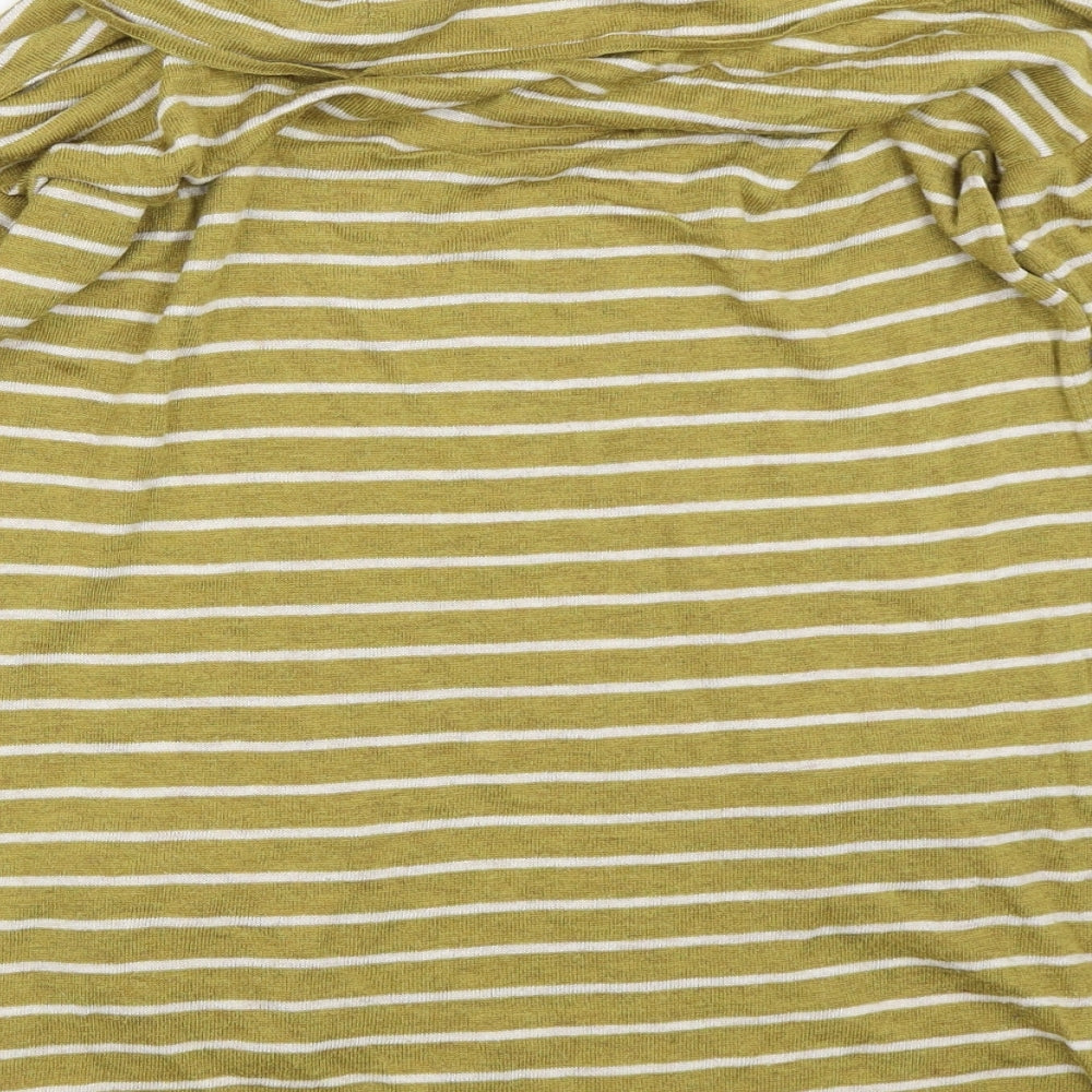 Wallis Womens Green Striped Pullover Jumper Size S