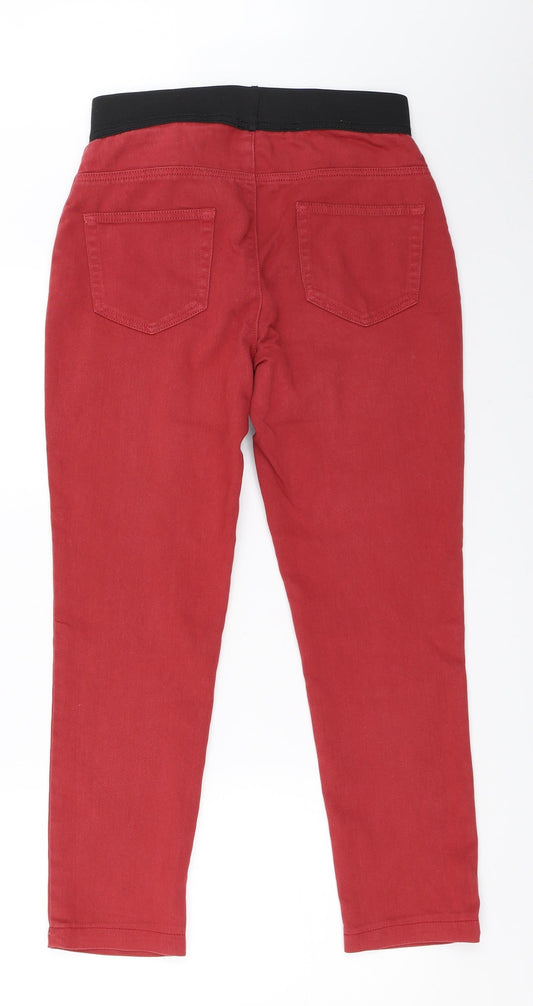 Marks and Spencer Womens Red Jegging Jeans Size 10 L25 in