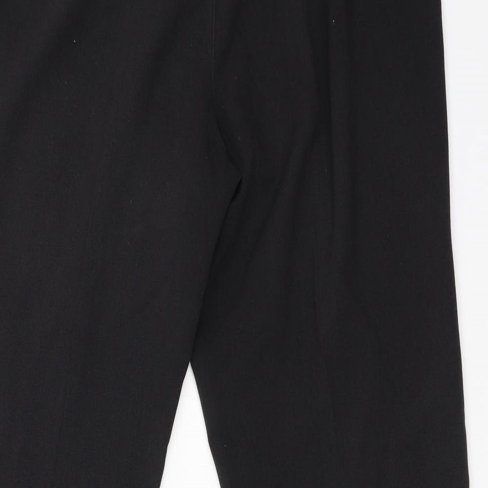 Marks and Spencer Womens Black Trousers Size 14 L25.5 in