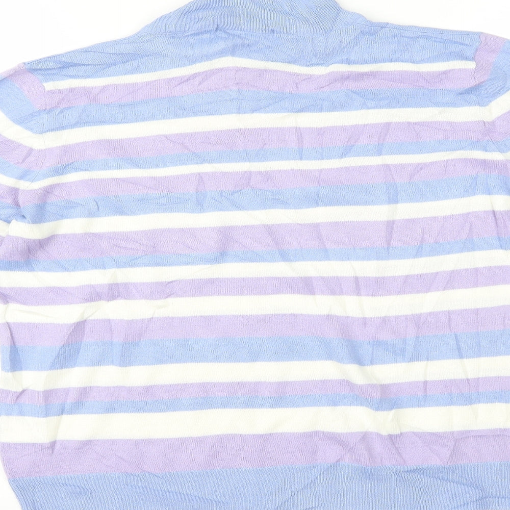 Marks and Spencer Womens Blue Striped Basic Blouse Size 14