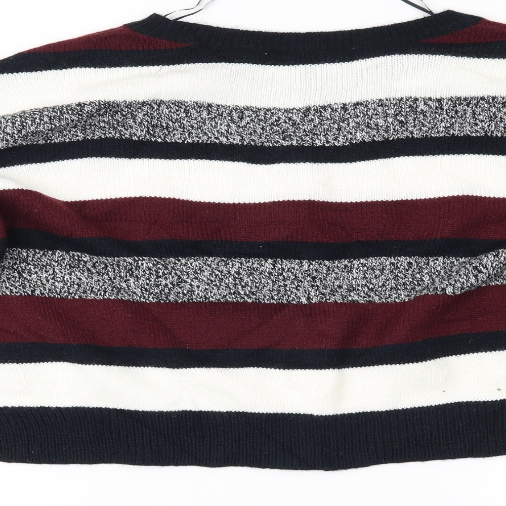H&M Womens Multicoloured Striped Pullover Jumper Size M