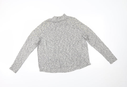 H&M Womens Grey Basic Blouse Size S