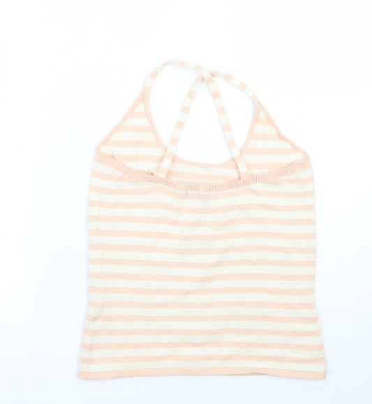 Fenn Wright Manson Womens Pink Striped Basic T-Shirt Size M
