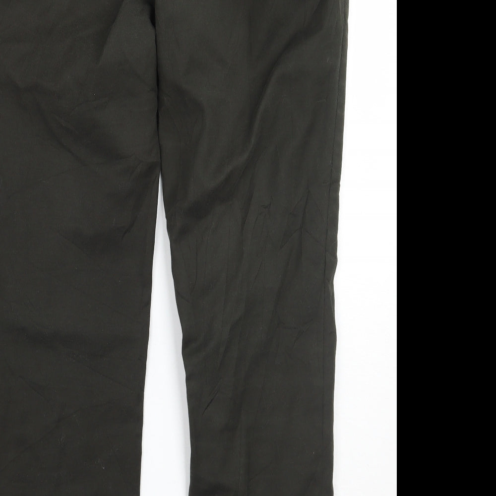 Zara Womens Green Cropped Trousers L25 in