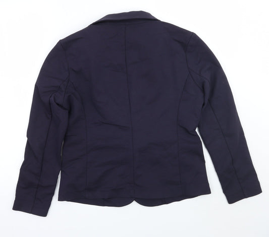 Saint Tropez Clothing Womens Blue Rayon Jacket Coat Size L