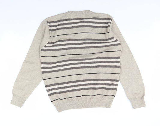 tee Mens Beige Pullover Jumper Size M