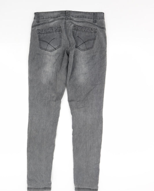 House Womens Grey Denim Skinny Jeans Size M L30 in
