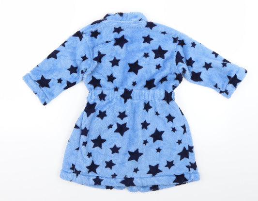 Marks & Spencer Boys Blue Geometric Robe & Gown Set Size 2-3 Years
