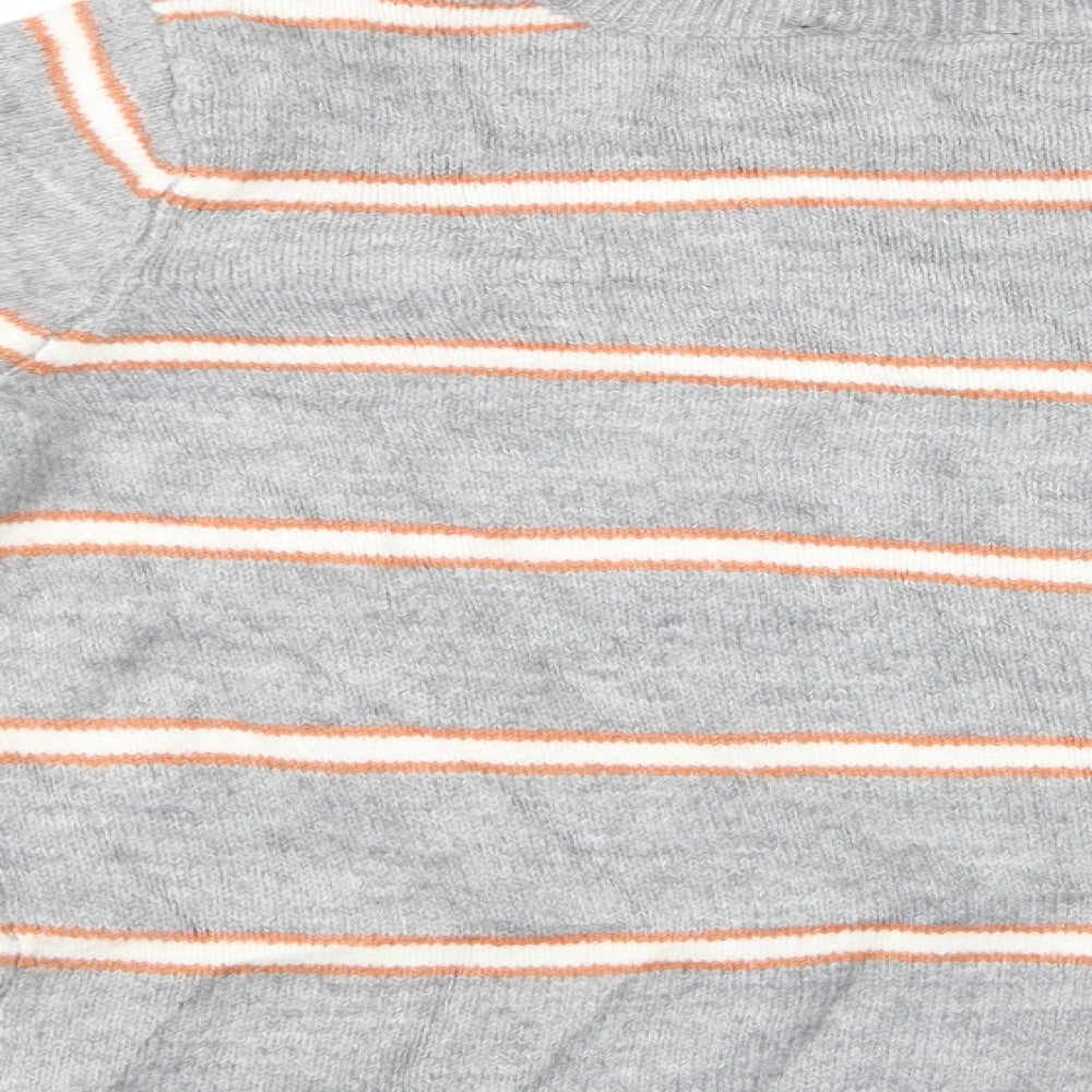 Dorothy Perkins Womens Grey Striped Pullover Jumper Size 10 - Dorothy Perkins glittery