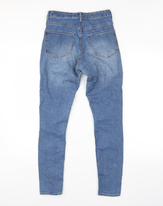H&M Womens Blue Straight Jeans Size 8 L28 in