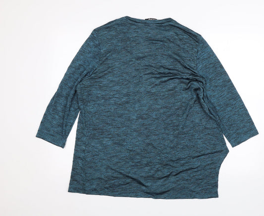 Bali Womens Blue Basic Blouse Size XL