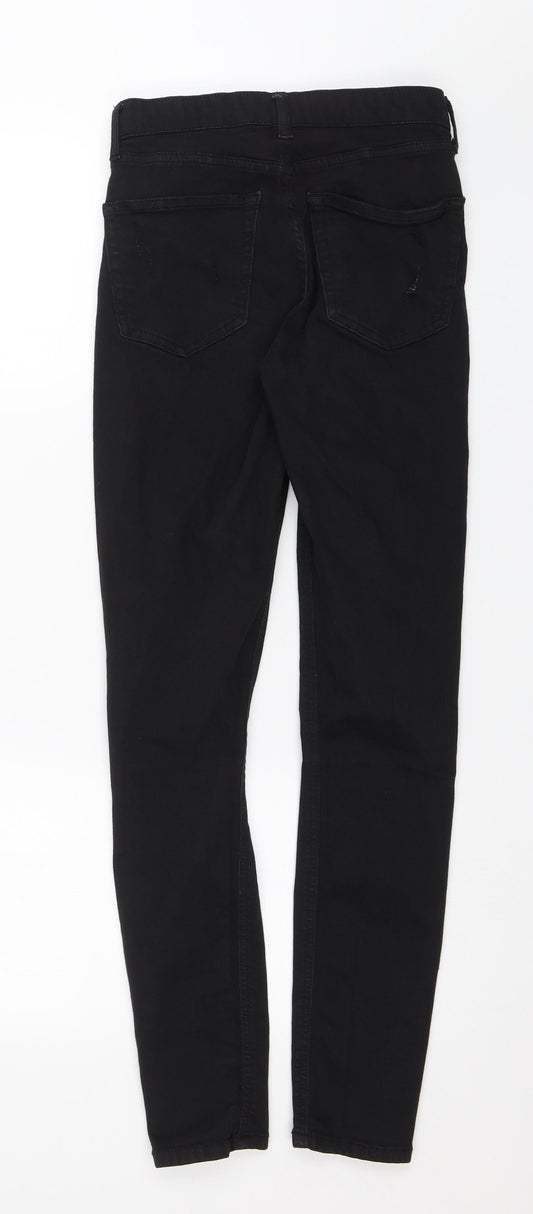 Topshop Womens Black Skinny Jeans Size 26 in L28 in