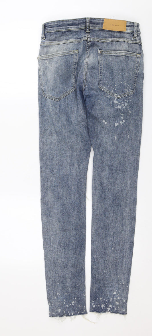 H&M Womens Blue Skinny Jeans Size 28 in L30 in