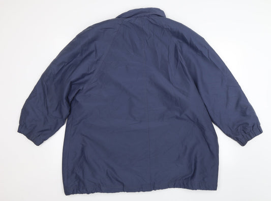 St Michael Womens Blue Overcoat Jacket Size 16