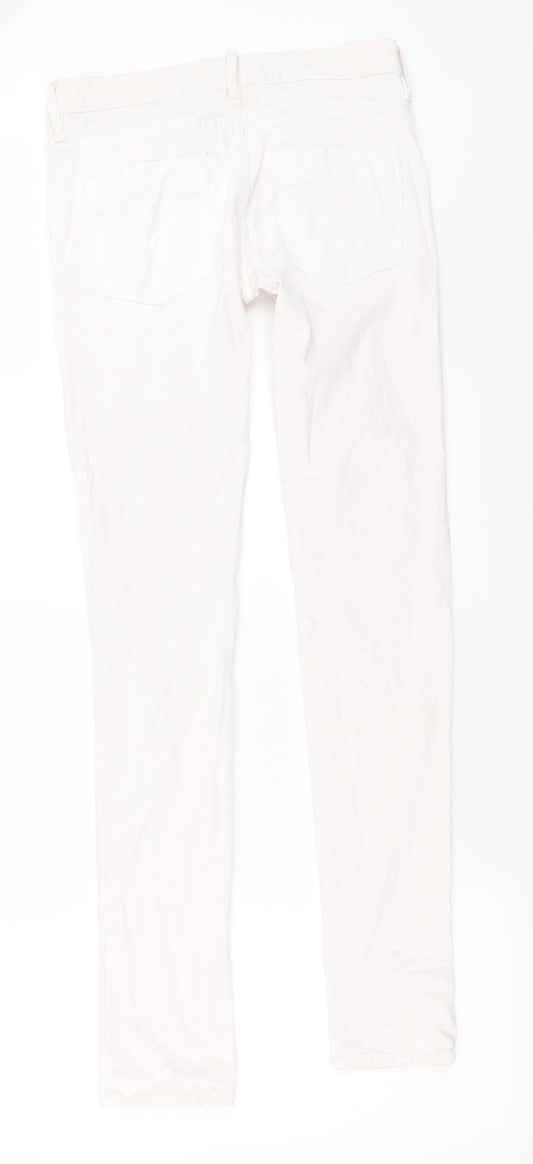 FC Jeans Womens White Denim Skinny Jeans Size 12 L32 in