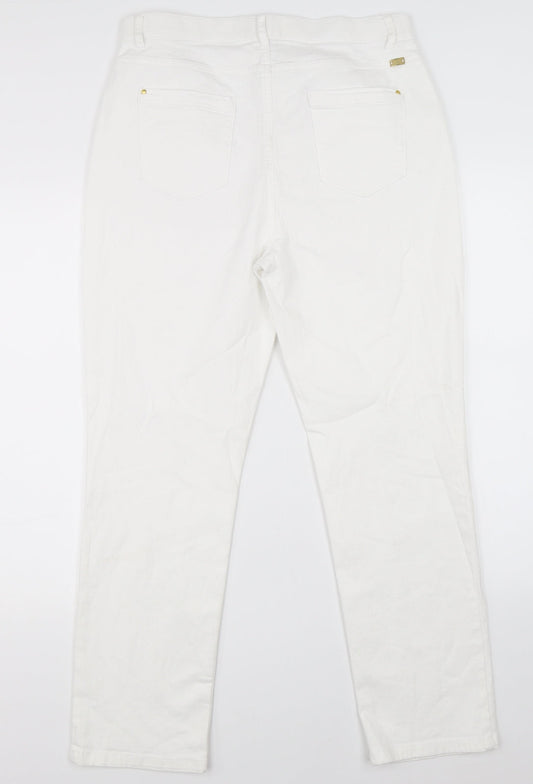 Classic Womens White Denim Straight Jeans Size 32 in L27 in