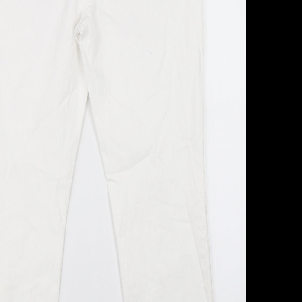 Classic Womens White Denim Straight Jeans Size 32 in L27 in