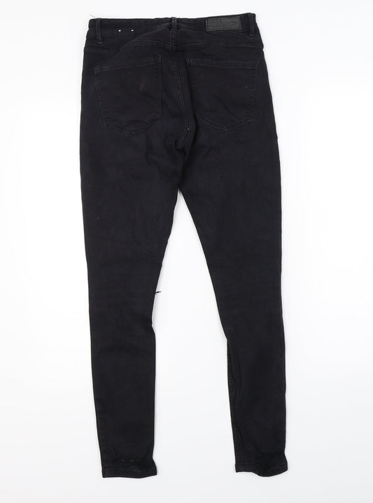 Pull & Bear Womens Black Denim Skinny Jeans Size 10 L27 in