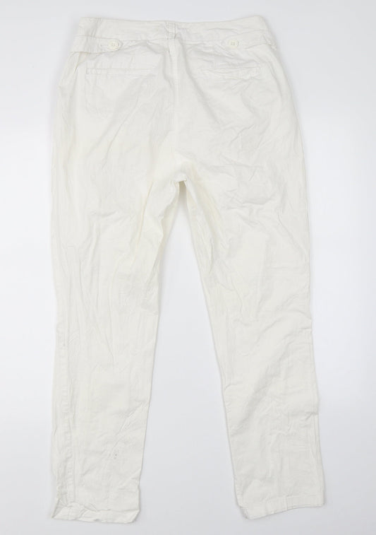 Number One Womens White Trousers Size 10 L26 in