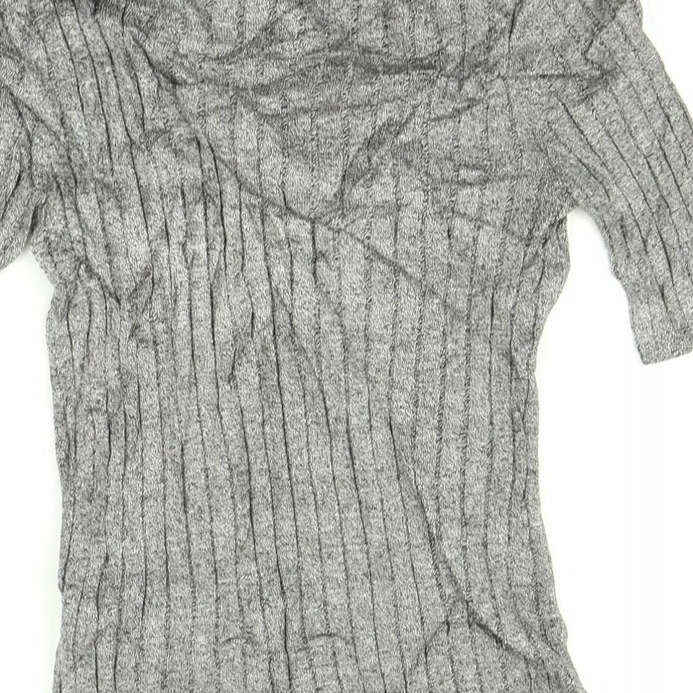 Marks and Spencer Womens Grey Basic T-Shirt Size 8