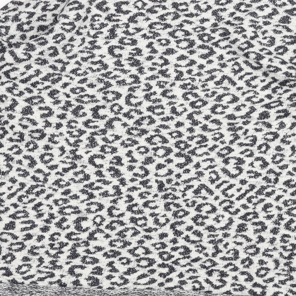 F&F Womens White Animal Print Pullover Jumper Size 16