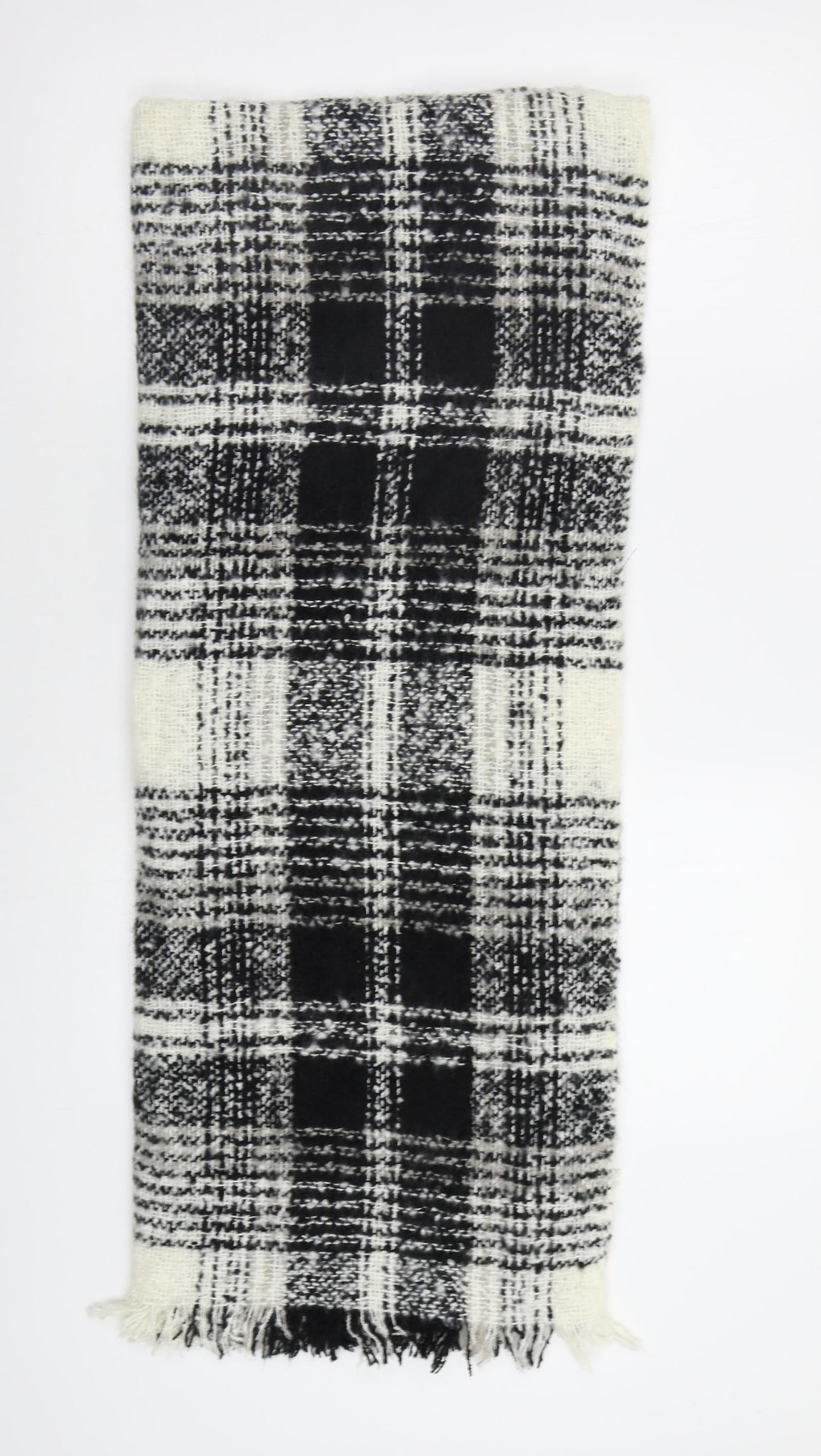 F&F Womens Grey Check Shawl/Wrap