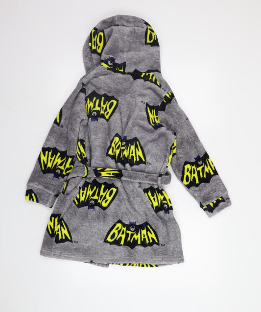 Primark Boys Grey Geometric Robe Size 7-8 Years - Batman