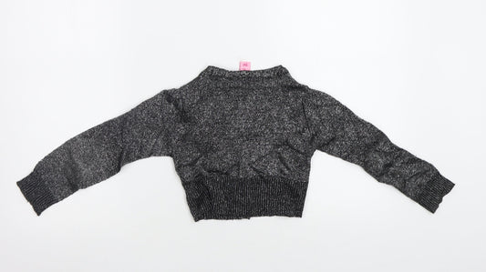 Adams Girl Girls Silver Cardigan Jumper Size 4 Years