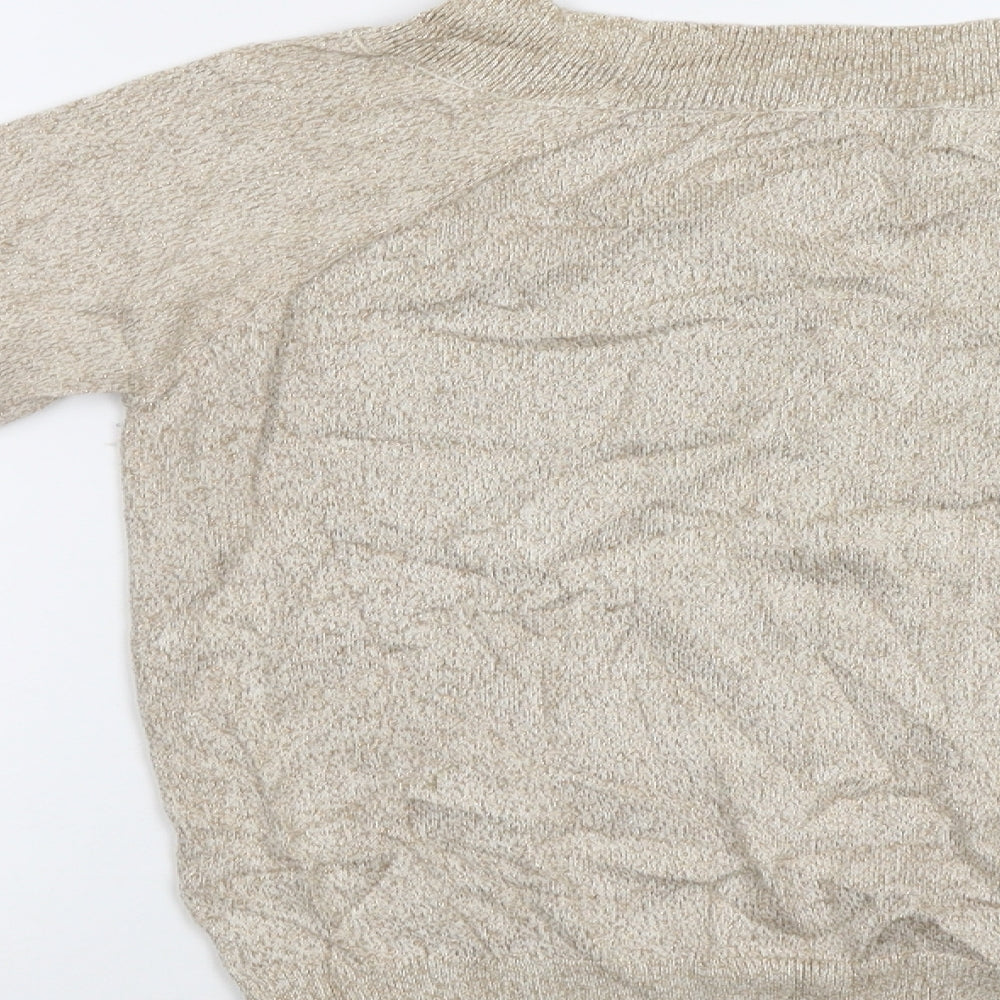 F&F Womens Gold Pullover Jumper Size 12