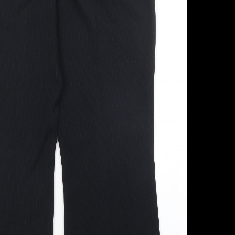 F&F Womens Blue Striped Trousers Size 14 L27 in
