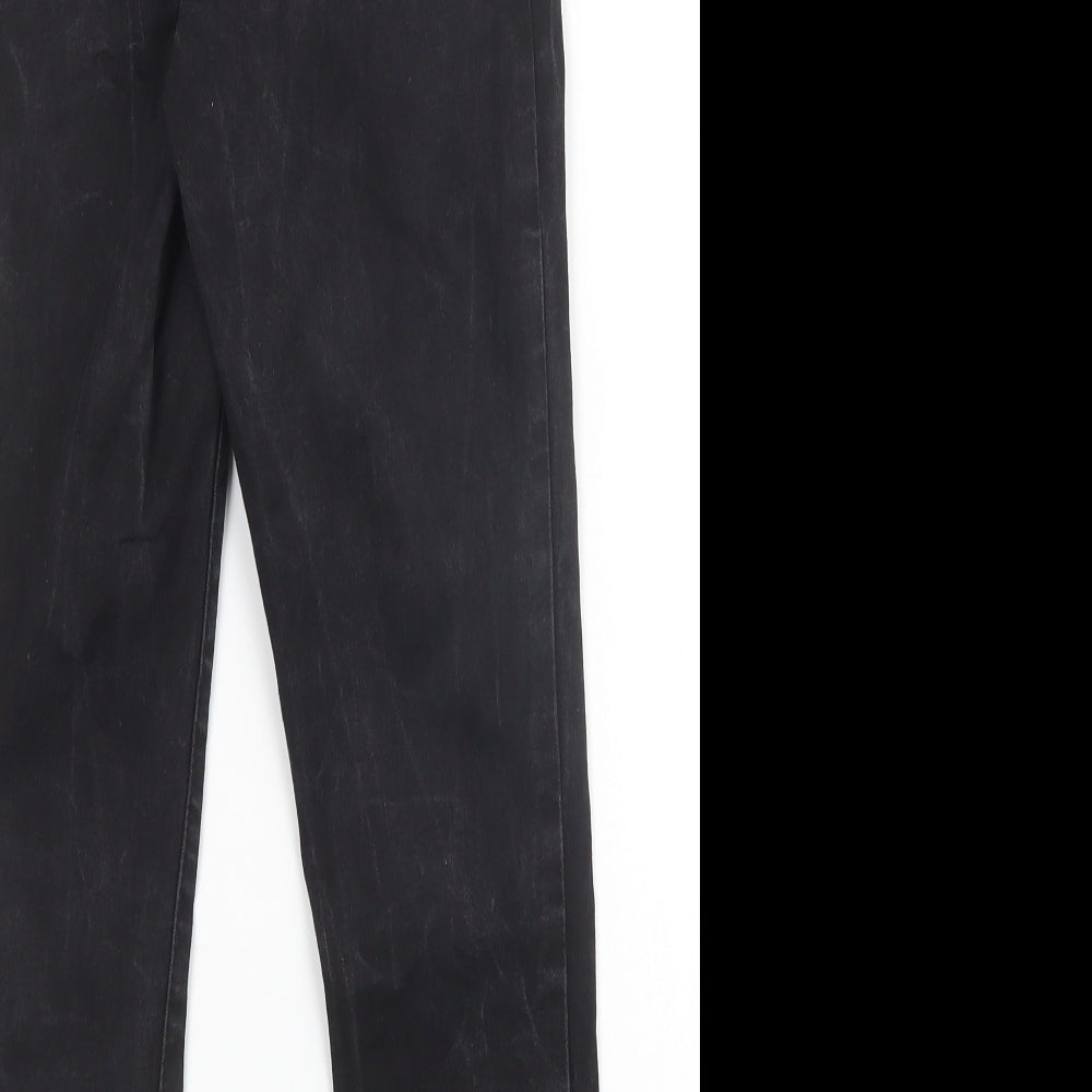 Brand and care label for denim co women’s black skinny jeans, size UK 10, 24-inch leg