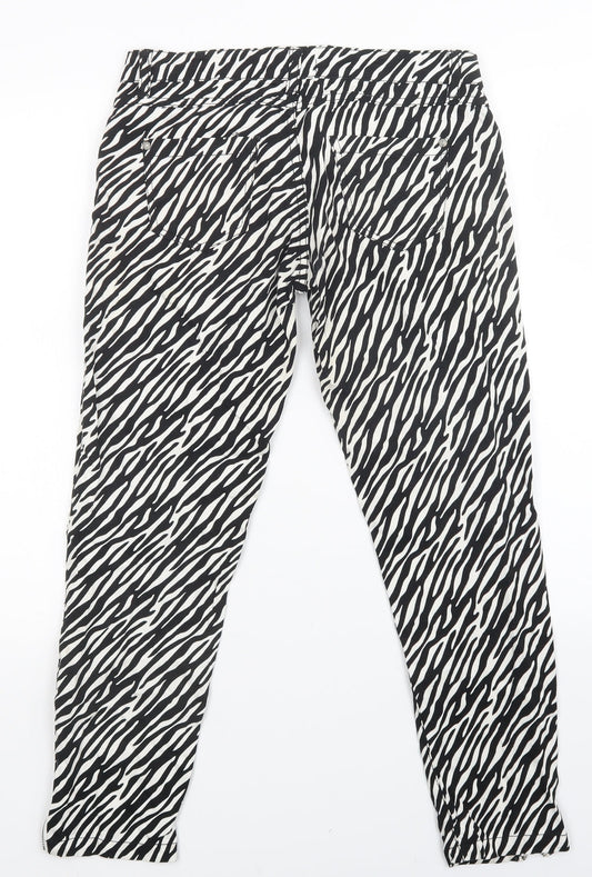 stitch & sow Womens Multicoloured Animal Print Skinny Jeans Size XS L25 in
